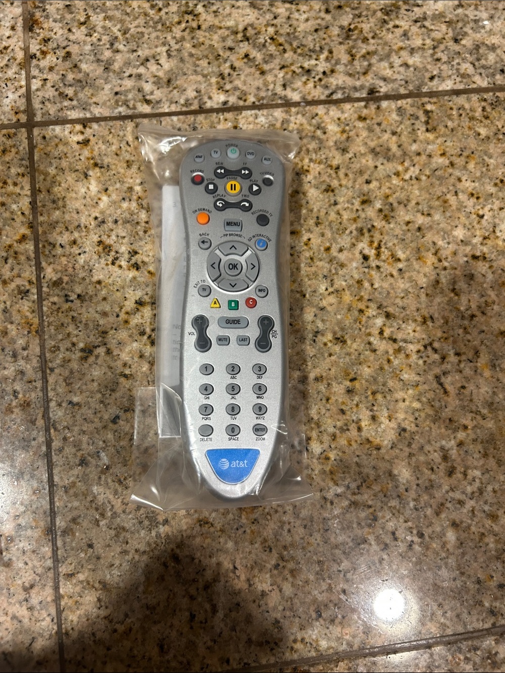 AT&T Silver Universal Media Remote with Full Control Layout